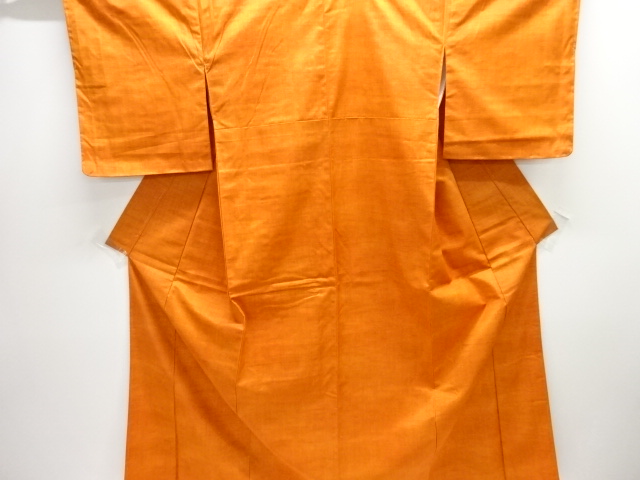 アンティーク　雨縞模様織り出し手織り紬着物